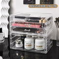 Axyaa Clear Acrylic Makeup Organizer Drawer Stackable Storage Jewelry Box
