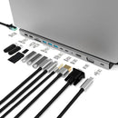 Axyaa 14-in-1 USB C Hub with HDMI VGA RJ45 USB3.0 SD TF PD Audio Dock