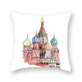 Axyaa World Buildings Printed Cushion Covers