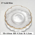 Axyaa Gold Rim Glass Saucer Plates for Tea Coffee Cup - Set of 1