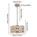 Axyaa Crystal Dining Table Pendant Chandelier