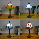 Axyaa Tiffany Stained Glass Mediterranean Sea Table Lamp for Bedroom and Home Decor
