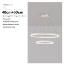 Axyaa Black LED Ring Chandelier Ceiling Light, Modern Circular Pendant for Kitchen, Living, and Dining Rooms.
