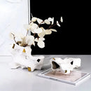Axyaa Irregular Taihu Stone Vase Rockery Sculpture for Home Decoration