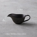 Axyaa Ceramic Gravy Boat 220ml with Handle - Solid Color Design