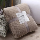 Axyaa Solid Yellow Flannel Throw Blanket 300GSM Soft Warm Plaid Square Bed Thickness