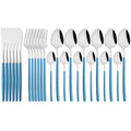 Gold Stainless Steel Cutlery Set by Axyaa - 24Pcs Western Tableware Flatware
