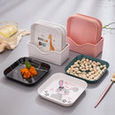 Axya Plastic Tray Cartoon Snack Cake Plate Home Kitchen Accessories