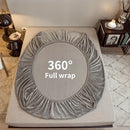 Axyaa Milk Velvet Fitted Sheet 160x200, Extra Warm, Elastic Band, Solid Color