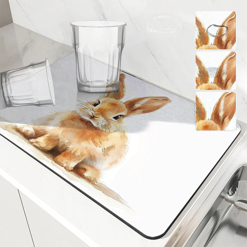 Axyaa Coffee Mat: Absorbent Draining Pad for Kitchen and Bathroom