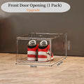 Axyaa Clear Stackable Shoe Storage Organizers - Sneaker Holder Rack Bin