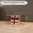 Axyaa Clear Stackable Shoe Storage Organizers - Sneaker Holder Rack Bin