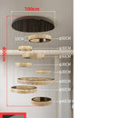 Axyaa Crystal Chandelier Stair Pendant Lamp Living Room Pendant Lights Interior Lighting