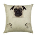 Cute Dog Watercolor Linen Cushion Cover 45*45cm - Axyaa
