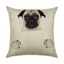 Cute Dog Watercolor Linen Cushion Cover 45*45cm - Axyaa