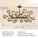 Axyaa Nordic Glass Ball LED Ceiling Chandelier for Living Room, Bedroom, Dining Room