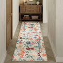 Axyaa Floral Print Runner Rug - Small, Stylish & Non-slip Bedroom Carpet