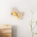 Axyaa LED Yellow Travertine Wooden Wall Light for Luxury Indoor Decor