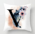 Axyaa Flower Cat Alphabet Pillowcase 45x45cm Cushion Cover, Modern Home Decor
