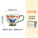 Axyaa Creative Milk Mug Large Capacity Ceramic Cup for Breakfast and Coffee.