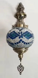 Axyaa Handcrafted Stained Glass Wall Lamp Art Deco Decor Globe Fixture