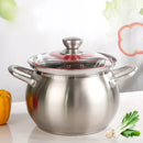Axya 304 Stainless Steel Soup Pot for Gas & Induction Cooker, Thickened Design