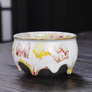 Axyaa Yamagata Ceramic Teacups Set - Handmade Retro Kung Fu Tea Accessories