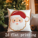Axyaa Santa Claus Christmas Cushions for Sofa, Bedroom, Car - Rectangular Pillow Cover