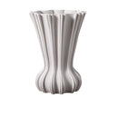 Axyaa Geometric Circle Ceramic Vase - White Streak Design - Handcrafted Floral Accessories