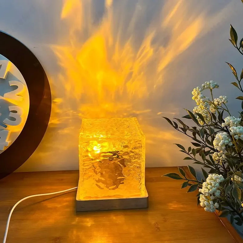 Axyaa Flame Atmosphere Table Lamp for Dynamic Bedside Ambiance