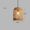 Axyaa Bamboo Rattan Chandelier Pendant Lights LED