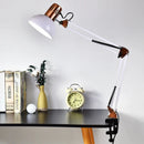 Axyaa Foldable LED Desk Lamp with Clamp, Telescopic Swing Arm for Reading and Study