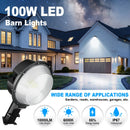 Axyaa LED Barn Light: 110W Dusk to Dawn Outdoor Area Lights, 10000LM, Photocell Sensor