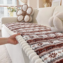 Axyaa Winter Plush Sofa Cover: Thick Anti-Slip Decorative Universal Towel