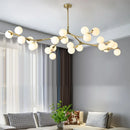 Axyaa Modern Glass Balls LED Chandelier for Living Room Dining Bedroom