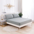 Axyaa Soft Fitted Sheet Set, Solid Color, Single Double Bed Sheet & Pillowcases