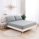 Axyaa Soft Fitted Sheet Set, Solid Color, Single Double Bed Sheet & Pillowcases