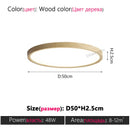 Axyaa Modern Walnut Wood Grain LED Ceiling Lamp