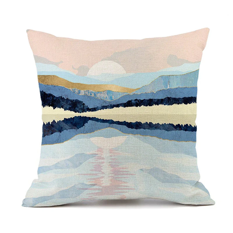 Axyaa Sunset Cactus Desert Cushion Cover - Home Decor Sofa Pillow Case
