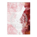 Axyaa Ayatul Kursi Pink Gold Marble Wall Art Print for Home Decor