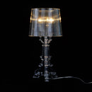 Axyaa Clear Acrylic Baroque Accent Table Lamp for Living Room or Bedroom
