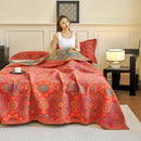 Axyaa Cotton Gauze Floral Single Quilt Blanket for Summer Comfort