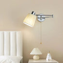 Axyaa Modern Chrome Swing Arm Wall Lamp LED Sconce Reading Light