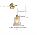 Axyaa Brass Glass Sconce Lamp for Nordic Minimalism LED Wall Lights