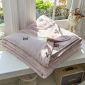Axyaa Summer Cool Quilt - Washed Cotton Embroidered Soybean Quilt