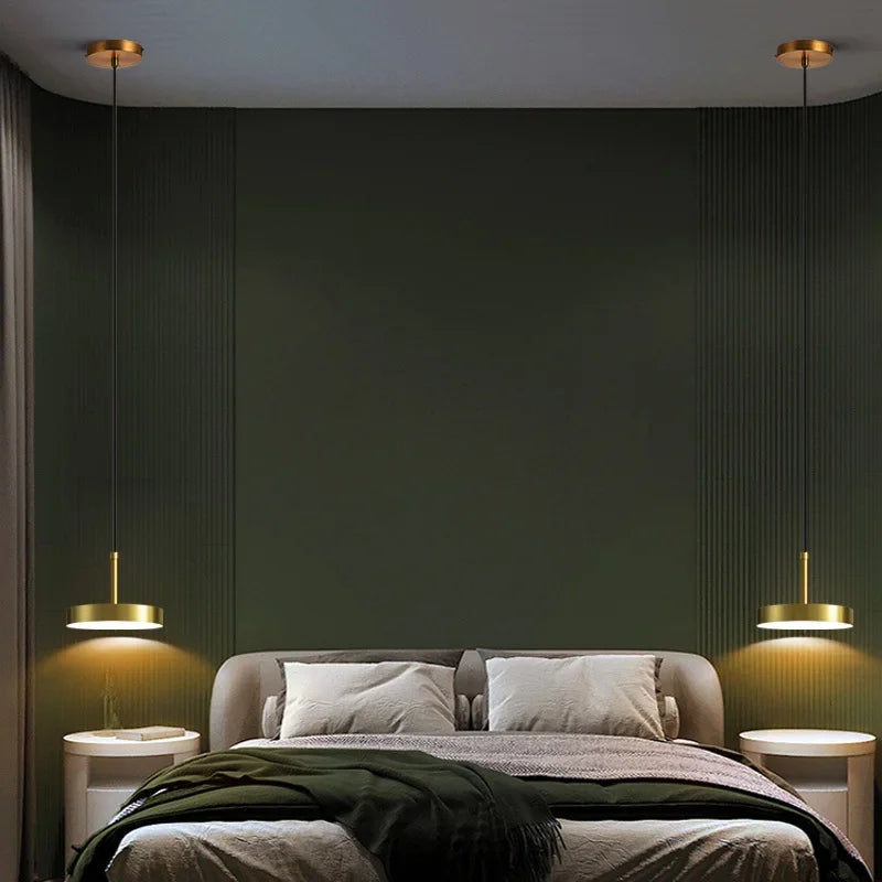 Axyaa Nordic LED Pendant Lights for Bedroom Suspension Fixtures