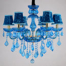 Axyaa Blue Crystal LED Chandelier for Luxe Spaces