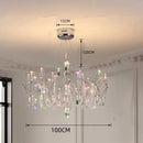 Axyaa Crystal Ceiling Chandelier: LED Firefly Shape Living Room Lights