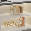 Axyaa Stainless Steel Dish Drainer Rack & Lid Holder Organize Cabinet Pots Pans