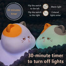 Axyaa Silicone Cat Night Light Lamp - Rechargeable Touch Patting Fun Decor